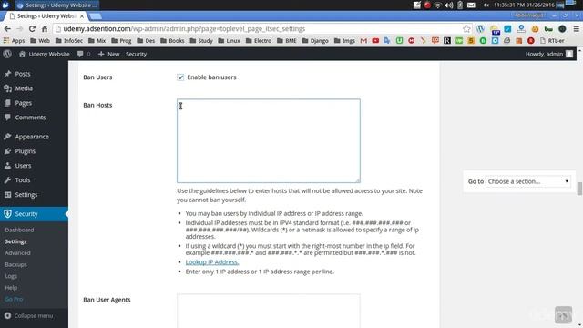 Configuring Banned Users | wordpress | iThemes Security for WordPress: by udemy смотреть онлайн
