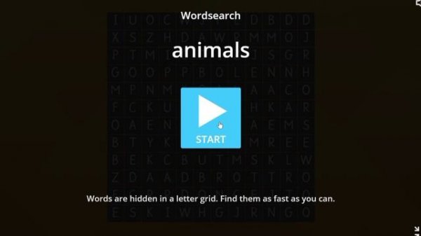 wordsearch game using wordwall