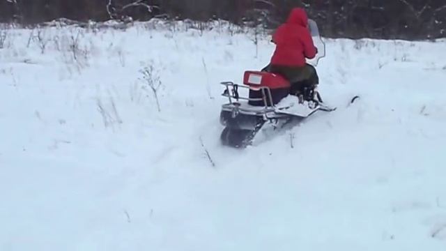 Зимние забавы на снегоходе Динго-150 смотреть онлайн