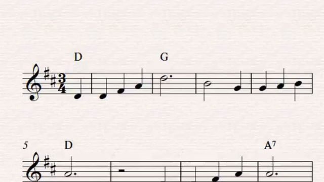 Free easy violin sheet music, On Top Of Old Smoky