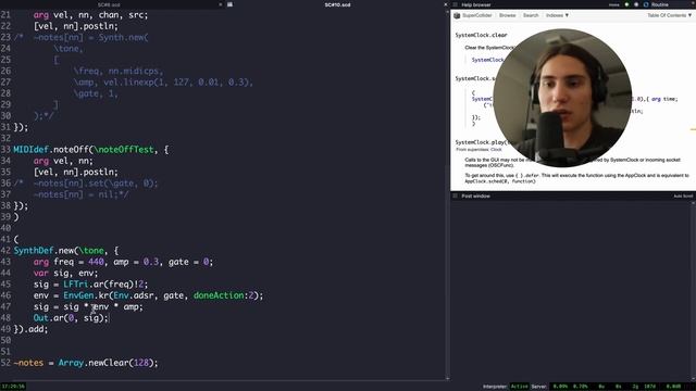 Supercollider - урок 10. Подключение MIDI. смотреть онлайн