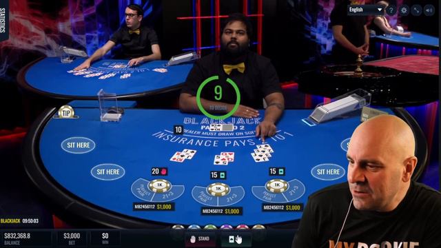 $833,000 HUGE 3 Hands Thursday Feb 29 - Coffee and Blackjack смотреть онлайн