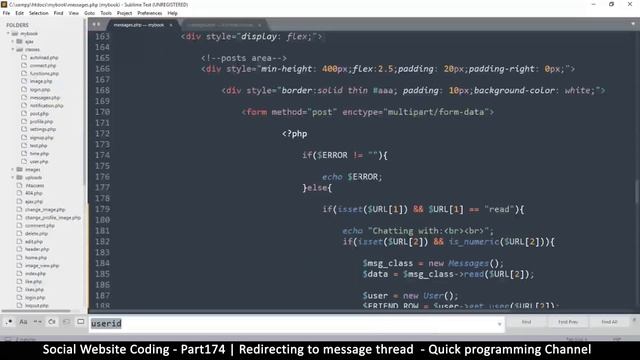 Social Website from scratch - Part 174 - Redirect to message thread | OOP PHP with MYSQL Database смотреть онлайн