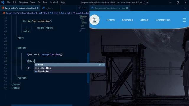 Responsive Navigation Bar using html , css and jquery || Responsive header смотреть онлайн