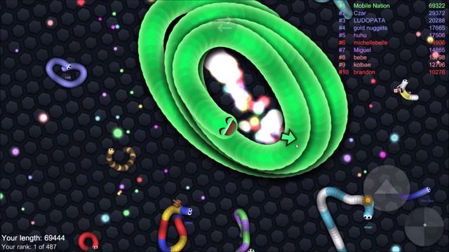 Slither.io Biggest Snake Vs Small Snake Trap 1,200,000+ Score L Epic Slitherio Gameplay
