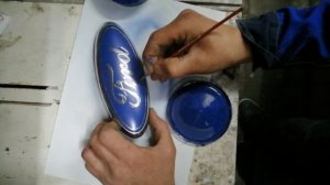Реставрирование шильдика Форд своими руками