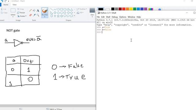 Python- Logical not operator Example смотреть онлайн