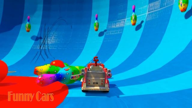 McQueen Truck, Fire Truck, Monster Truck Challenge and Spiderman vs Hulk Cars 3 Disneyland смотреть онлайн