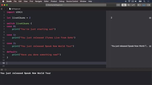 Introduction to Swift: Switch case смотреть онлайн