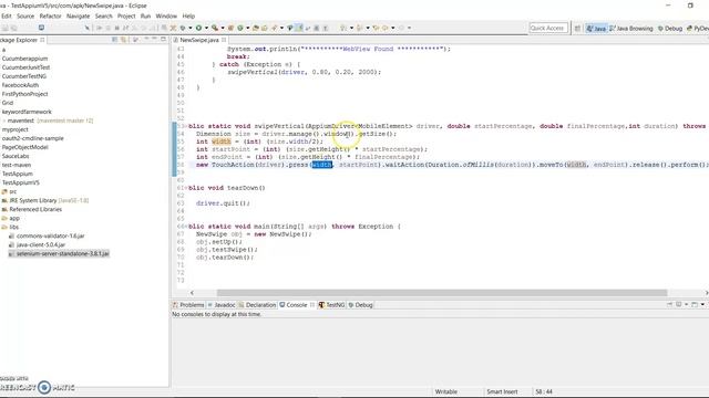 Appium : Swipe method is removed then how to do swipe : Tutorial 25 смотреть онлайн