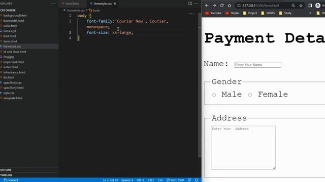Styling Forms in CSS | Form Style HTML CSS | CSS Tutorial 2023 Hindi #6 | | Mohit Prajapat смотреть онлайн