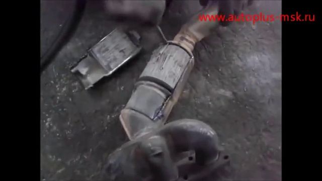 Удаление и ремонт катализатора БМВ X5 е53, замена катализатора BMW X5 e53 на пламегаситель смотреть онлайн
