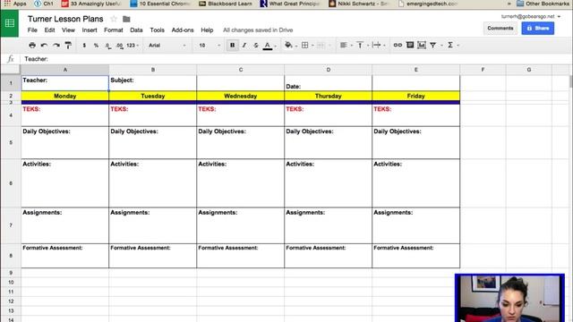Creating Lesson Plans from a Template in Google Sheets смотреть онлайн
