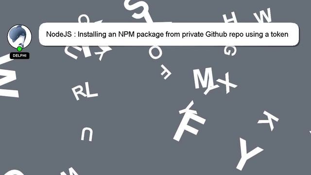 NodeJS : Installing an NPM package from private Github repo using a token from an env variable смотреть онлайн
