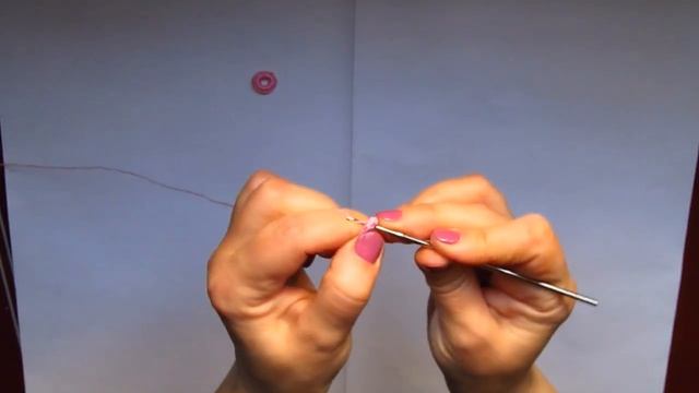 МК ИК 2: вяжем пуговку (кольцо) для ирландского кружева \ We knit a button (ring) for Irish lace смотреть онлайн