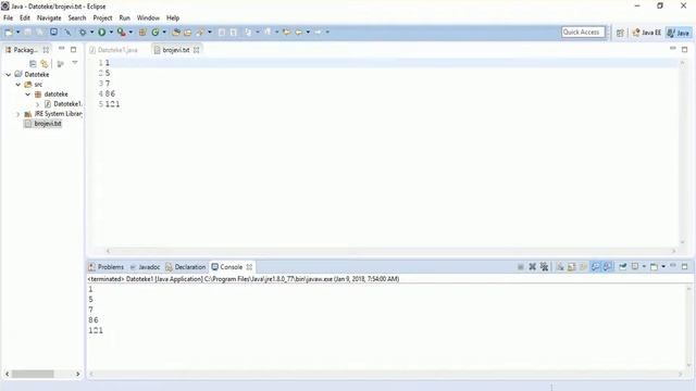 12. Programiranje - JAVA - ECLIPSE: Datoteke смотреть онлайн