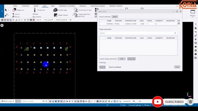 Tekla rebar detailing | #1 - Automatic rebar modeling for Footing смотреть онлайн