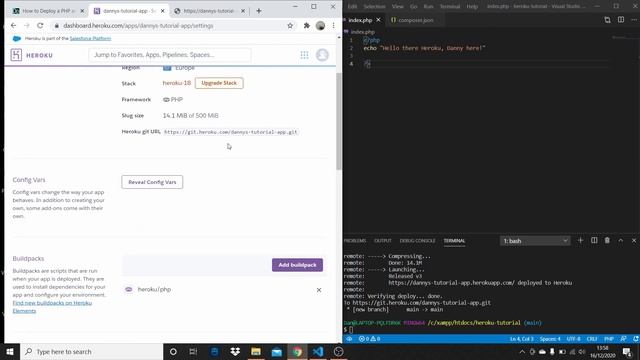 How to Deploy a PHP and MySQL Website on Heroku And Configure the Database смотреть онлайн