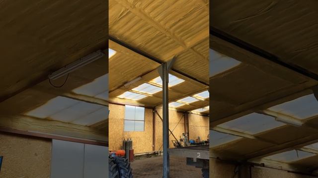 Утепление навеса пенополиуретаном.