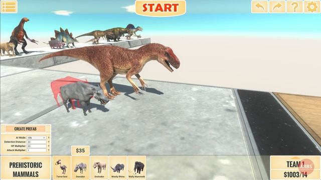 Escape From One-Eyed Red T-Rex | Animal Revolt Battle Simulator смотреть онлайн