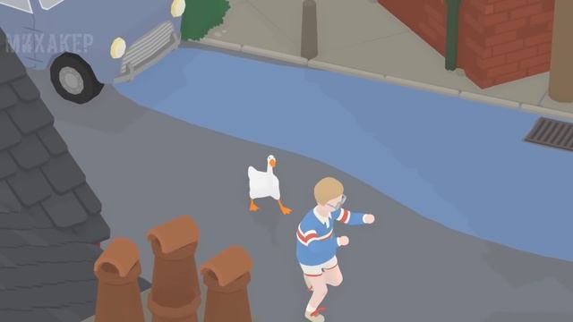 ГУСЬ ДАНИЛ НАПРЯГАЕТ ОЧКАСТОГО ЛОХА ? Untitled Goose Game смотреть онлайн