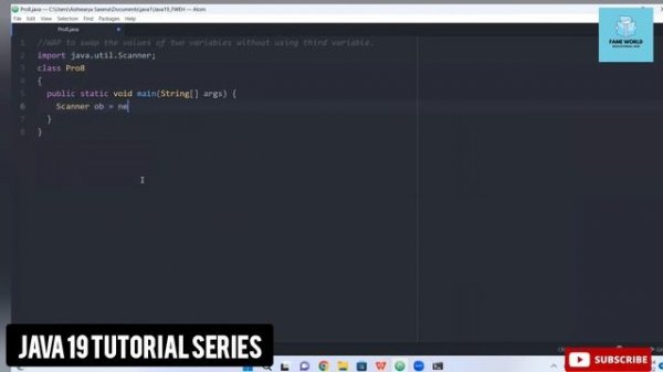 #15 - Java 19 Series | Swapping Values of Two Variables Without Using Third Variable