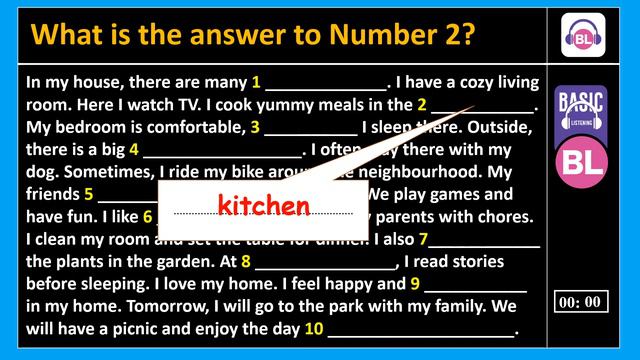 Listen And Write The Missing Words - Level A (easy) - Basic Listening Exercises - Easy Listening