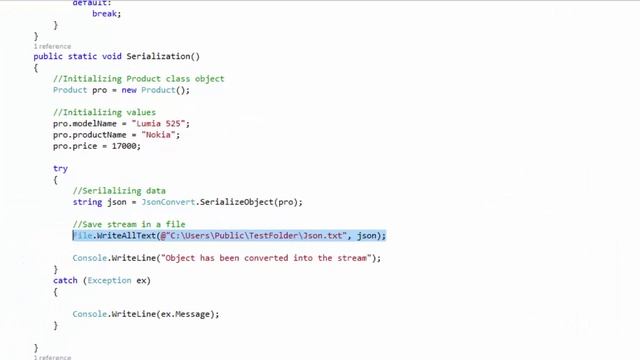 Serializaion-Deserialization JSON Object in C# смотреть онлайн