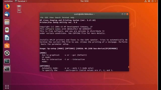 HP scanner setup in Ubuntu 18.04 (obsolete) смотреть онлайн