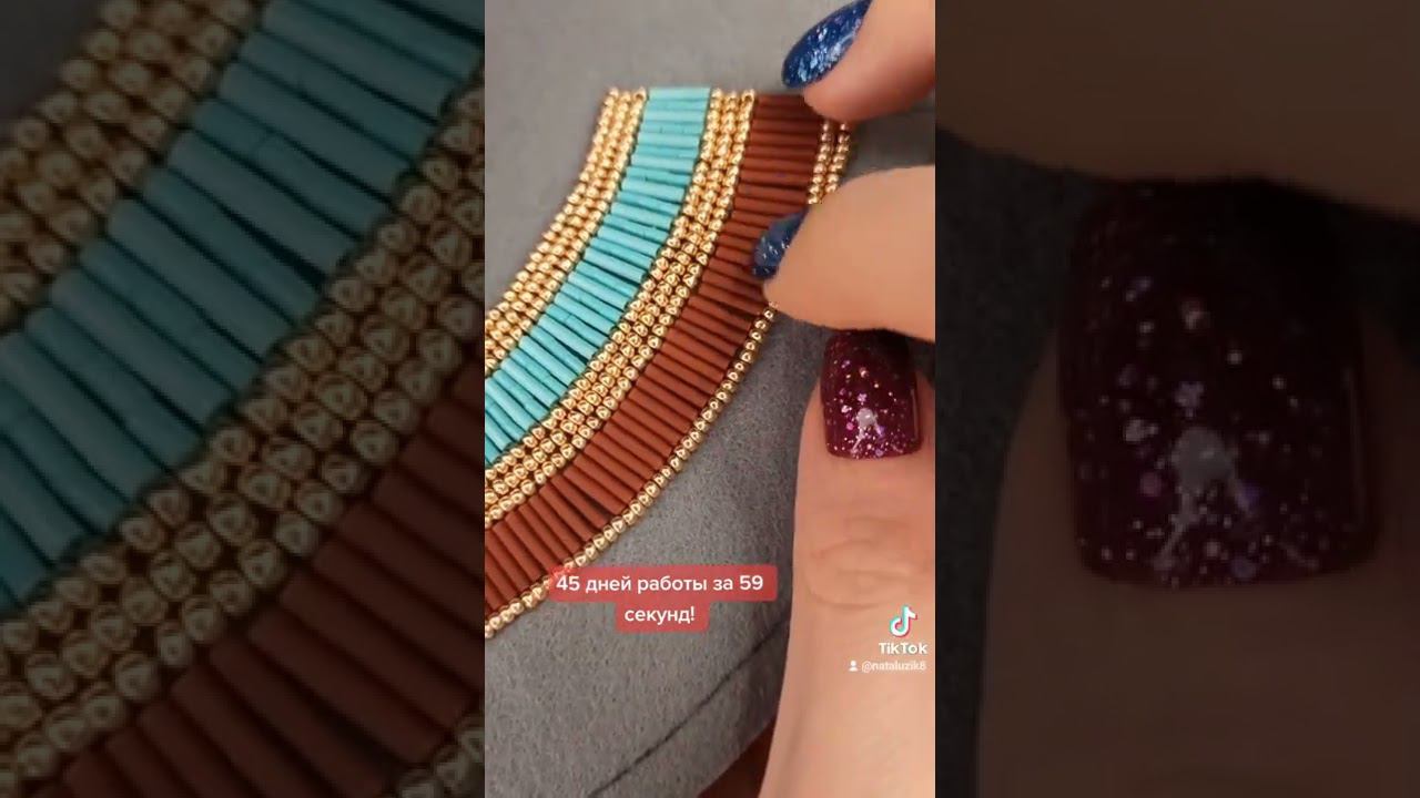 Весь процесс создания египетского колье от начала и до конца, и видео на человеке смотреть онлайн