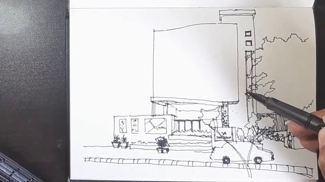 Urban Architecture Sketch | Park Elanza hotel timelapse смотреть онлайн