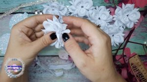 Невероятно красиво! Резинка на пучок. #канзаши #ChristinaLumiere