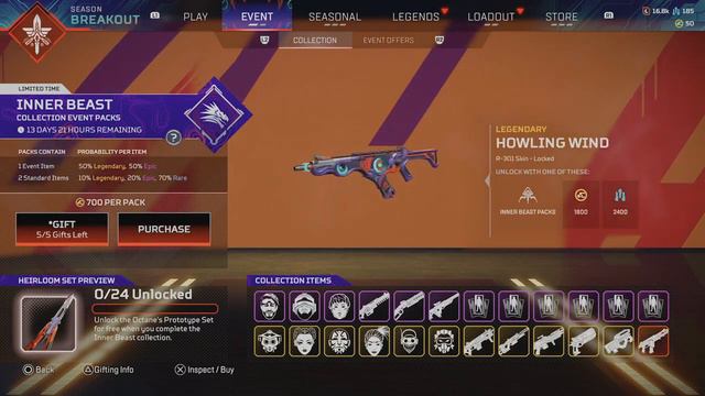 Apex Legends Inner beast Collection Event (Octane Heirloom Recolor) смотреть онлайн