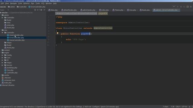 Создание CMS на php - 14 урок (Создаем окружения, начинаем писать Admin панель) смотреть онлайн