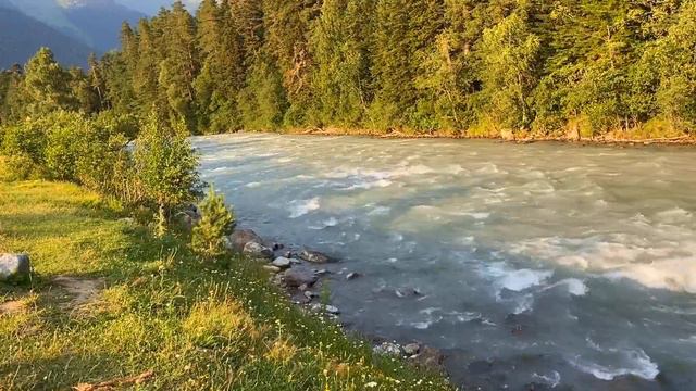 Calming Stormy Mountain River. Relaxing Nature Sounds. (10 hours). White noise for sleeping. смотреть онлайн