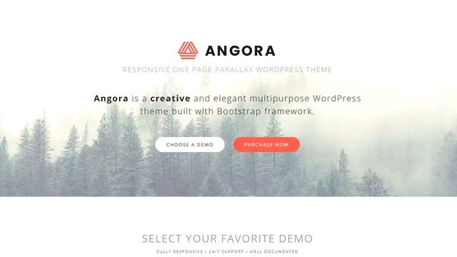 Angora - Responsive One Page Parallax WordPress Theme смотреть онлайн