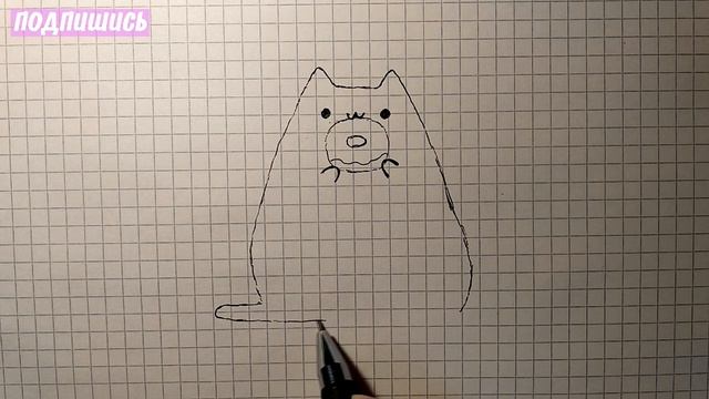 Как нарисовать КОТА ПУШИНА (Pusheen the cat) с пончиком / Рисунки для детей и начинающих смотреть онлайн