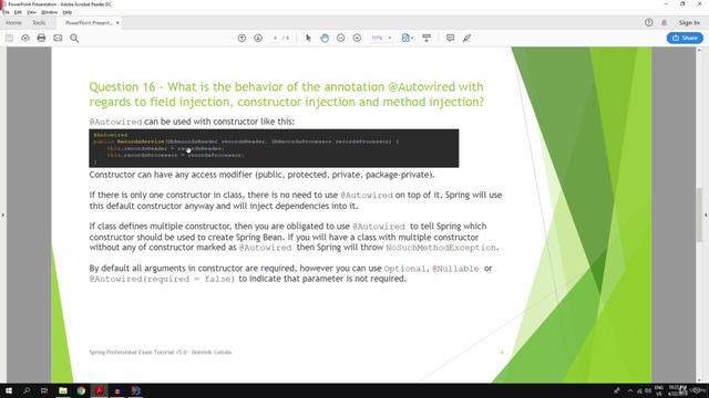 16. What is the behavior of the annotation autowired with смотреть онлайн
