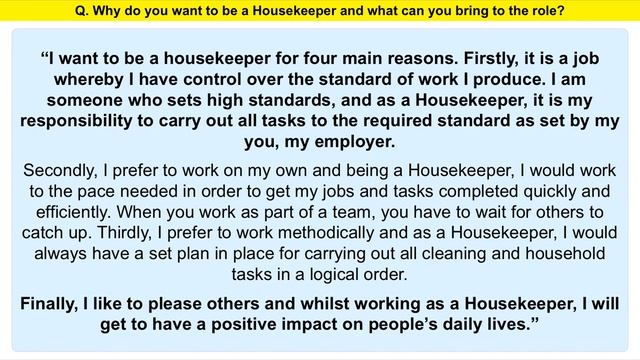 HOUSEKEEPING Interview Questions And Answers! (How To PASS a Housekeeper Interview) смотреть онлайн