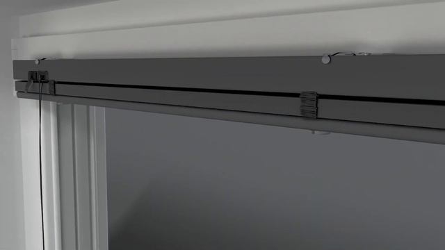 Установка горизонтальных жалюзи стандартных размеров G-FORM RM на створку окна.