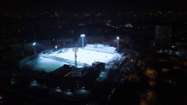 Монумент славы с высоты птичьего полета. Новосибирск. Зима. 2022г. #dji #cinematic #djimini2