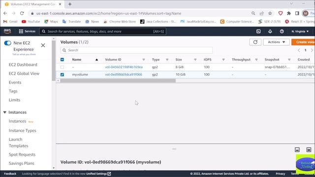 CREATING,ATTACHING,DETACHING and DELETING A VOLUME in EBS AWS смотреть онлайн