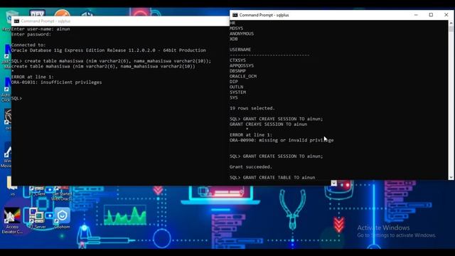DCL (DATA CONTROL LANGUAGE) ORACLE смотреть онлайн