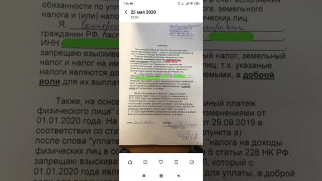 Заявление в ИФНС о налогах смотреть онлайн