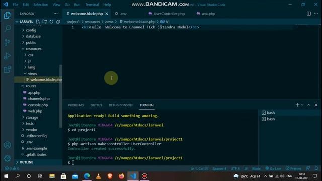 How to Connect MySql Database in Laravel step by step in Hindi | Simple way To connect Database смотреть онлайн