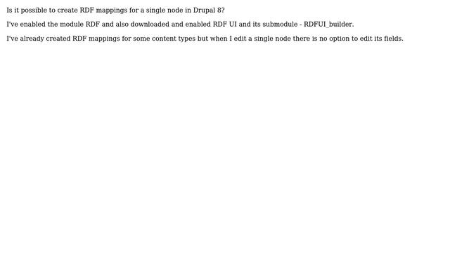 Drupal: RDF mapping of a single node? смотреть онлайн