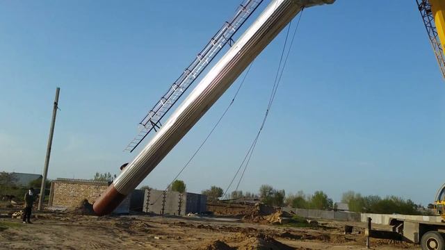 поднятие водобашни 50м3 высота 28метров. смотреть онлайн