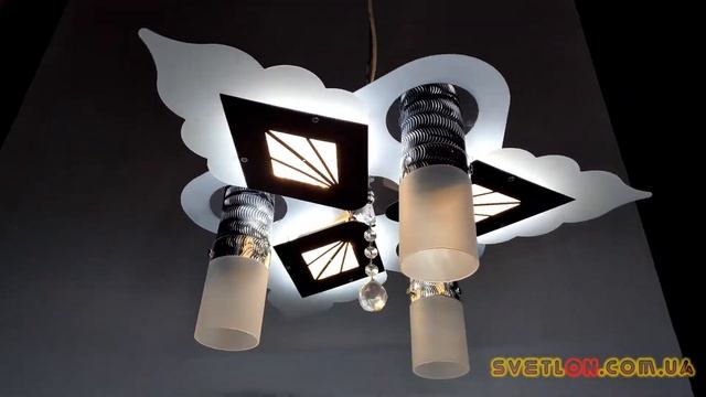 Потолочная люстра с подсветкой и пультом ду космос 8573/3 смотреть онлайн