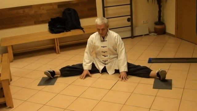 Тренировка в школе кунг фу "Цюань шу" (разминка). смотреть онлайн