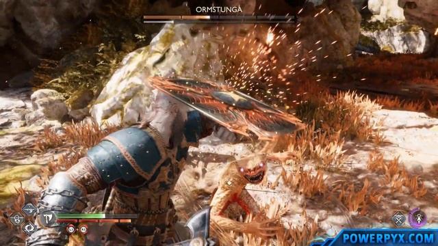 God Of War Ragnarok - Ormstunga Boss Fight (No Mercy Difficulty)